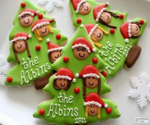 Puzzle Χριστουγεννιάτικα μπισκότα σε σχήμα χριστουγεννιάτικο δέντρο